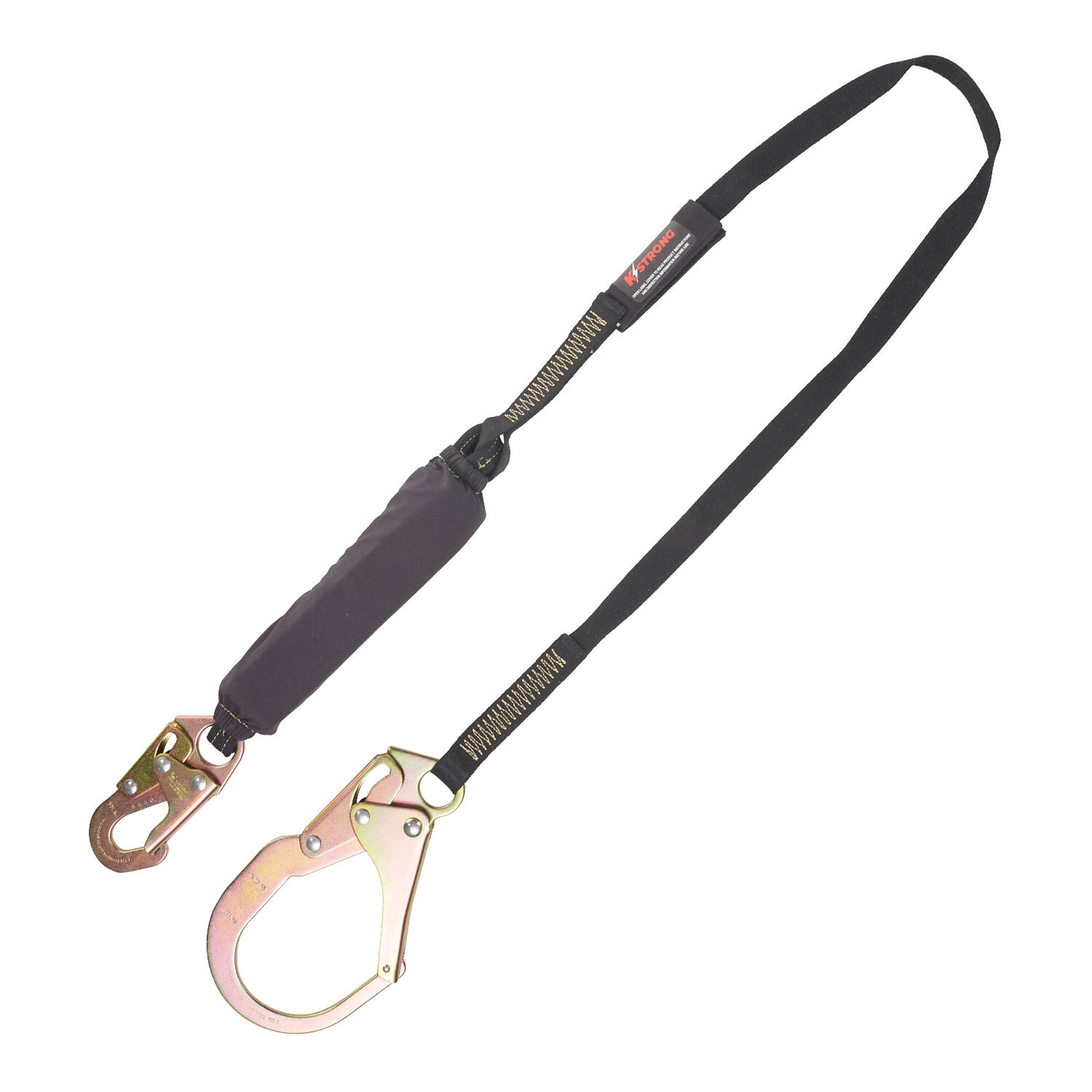 KStrong 6ft. Arc Flash Rated Shock Absorbing Lanyard — Snap Hook and Rebar Hook, ANSI, Model# UFL201701